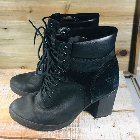 TIMBERLAND WOMENS TILLSTON LACE-UP BOOT - BLACK - Picture 4 of 12